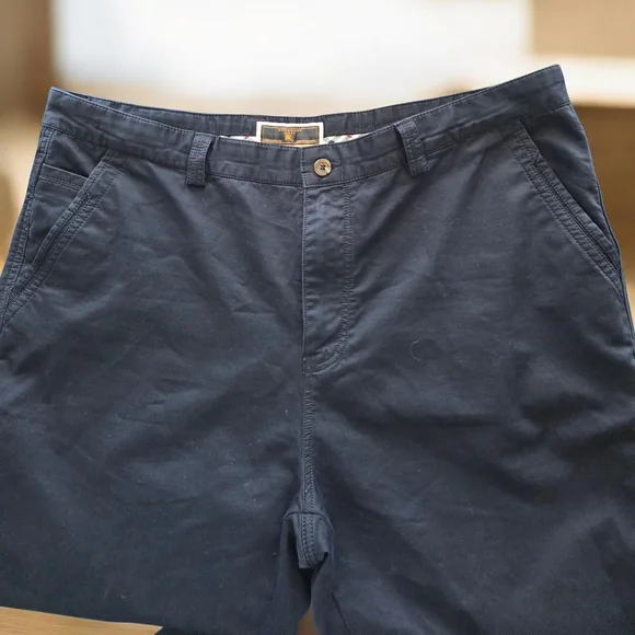 Burberry Brit Navy Chinos with Check Lining - Picture 2 of 7